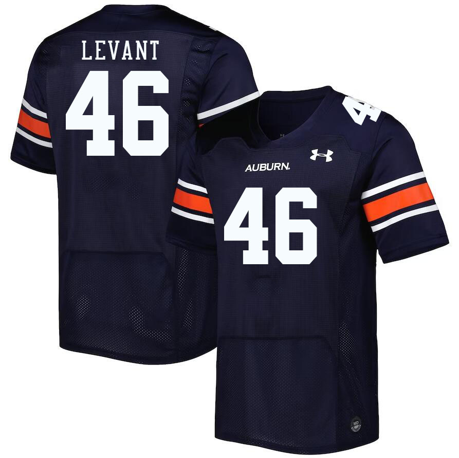 Men #46 Jake Levant Auburn Tigers College Football Jerseys Stitched-Navy